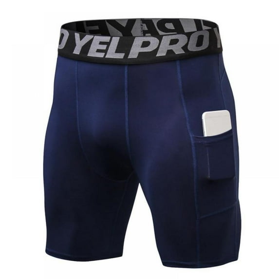 Men's Compression Short with Pocket Dry Fit Yoga Shorts