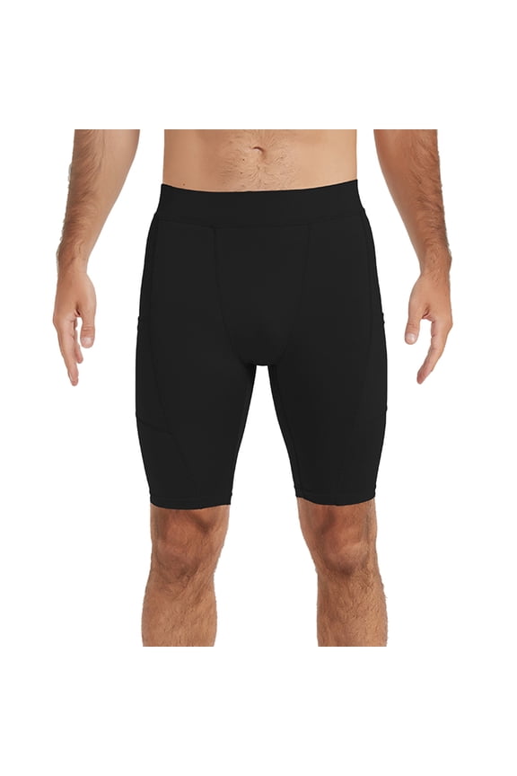 Men’s Compression Shorts Workout & Training | Performance Spandex Base Layer Athletic Gym, Running, Rowing Underwear Black Size XXXL