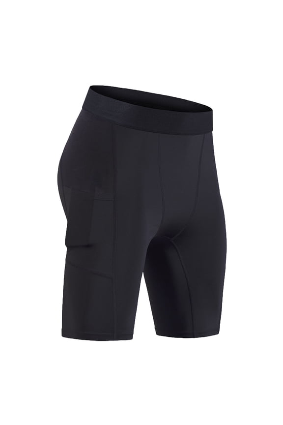 Men's Compression Shorts with Pockets Quick Dry Athletic Bodybuilding Training Shorts Underwear Boxers