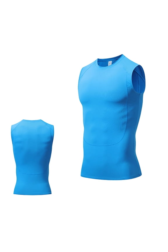 Men's Compression Sleeveless Base Layer - Quick-Dry Athletic Tank Top for Running, Hiking & Sports