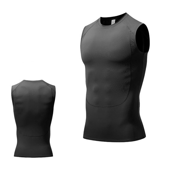 Men's Compression Sleeveless Base Layer - Quick-Dry Athletic Tank Top for Running, Hiking & Sports