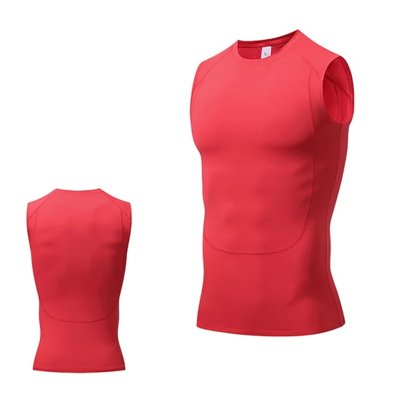 Men's Compression Sleeveless Base Layer - Quick-Dry Athletic Tank Top for Running, Hiking & Sports