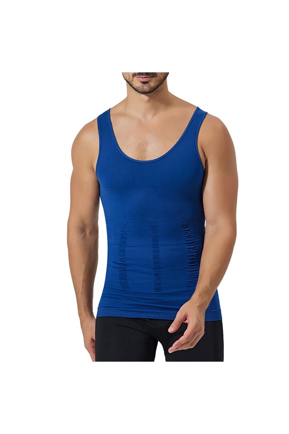 Men’s Compression Slimming Body Vest - Workout Tank Top for Abs - Breathable Undershirts for Gym & Fitness