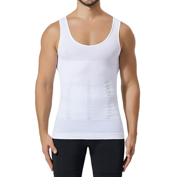 Men’s Compression Slimming Body Vest - Workout Tank Top for Abs - Breathable Undershirts for Gym & Fitness