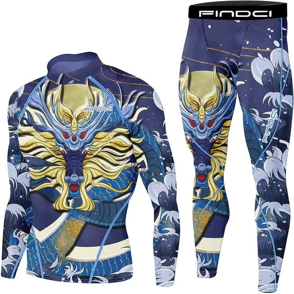 Men's Compression Sportswear Suits Gym Tights Training Boxing Rugby Clothing Jogging Sports Set Running Rashguard Tracksuit