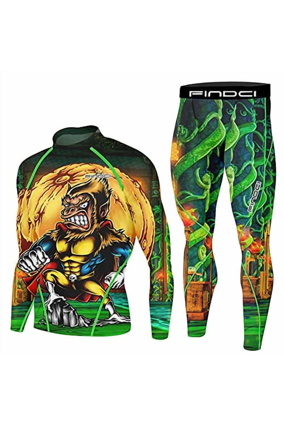 Men's Compression Sportswear Suits Gym Tights Training Boxing Rugby Clothing Jogging Sports Set Running Rashguard Tracksuit
