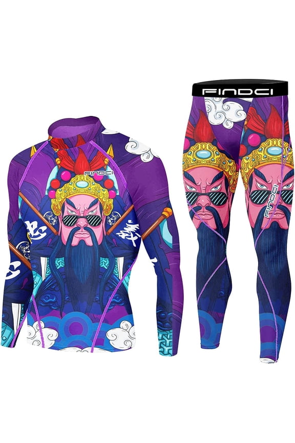 Men's Compression Sportswear Suits Gym Tights Training Boxing Rugby Clothing Jogging Sports Set Running Rashguard Tracksuit