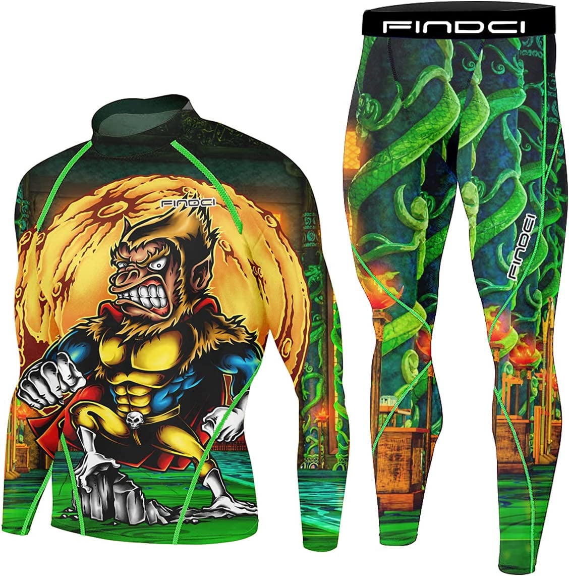 Men's Compression Sportswear Suits Gym Tights Training Boxing Rugby ...