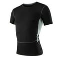 thumbnail image 1 of Men's Compression T Shirt Casual Slim Fit Solid Sport Training Workout Tee Summer Fashion Short Sleeve Crewneck Top, 1 of 8