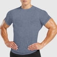 thumbnail image 1 of Men's Compression T-Shirt, Short Sleeve Athletic Top, Slim Fitting Stretch Basic Tee for Gym Training, Fitness Active Wear Dark Gray XXL, 1 of 8