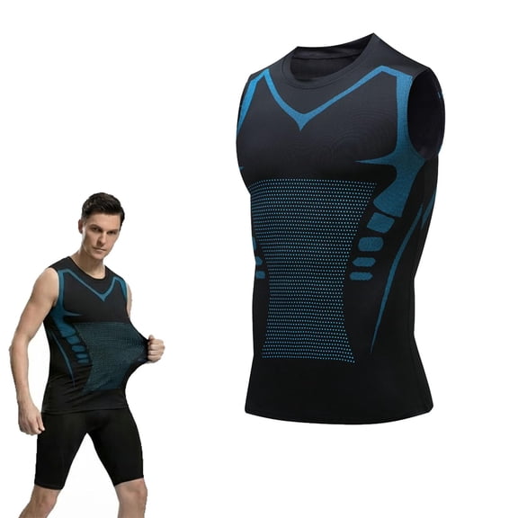 Men’s Compression Tank Top, Sleeveless Workout Shirt, Moisture-Wicking Breathable Athletic Vest for Running, Gym & Training