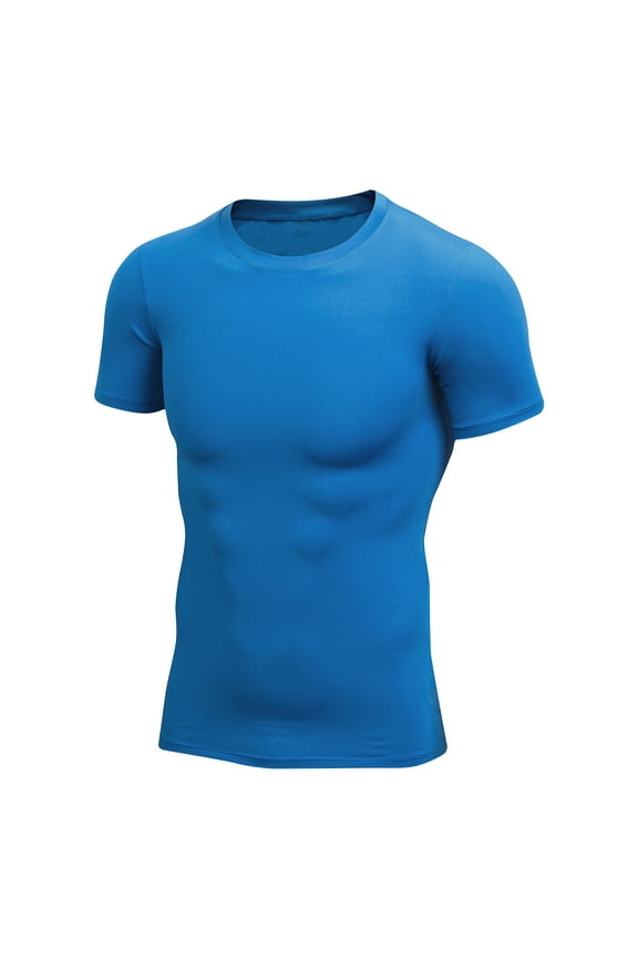 Men's Compression Tights Shirt Short Sleeve Fitness T-Shirt Running Tops Cool Dry Sports Shirt