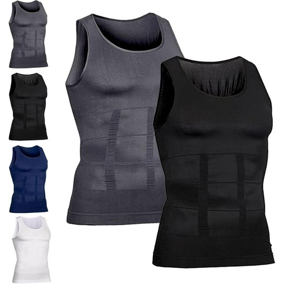 Men's Compression Top - High-Performance Shaping Vest for Men, Large-Sized High-Rise Vest for Men, Perfect Body Shape.