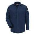 thumbnail image 1 of Concealed-Gripper Pocketless Work Shirt, XL, Navy, 1 of 4