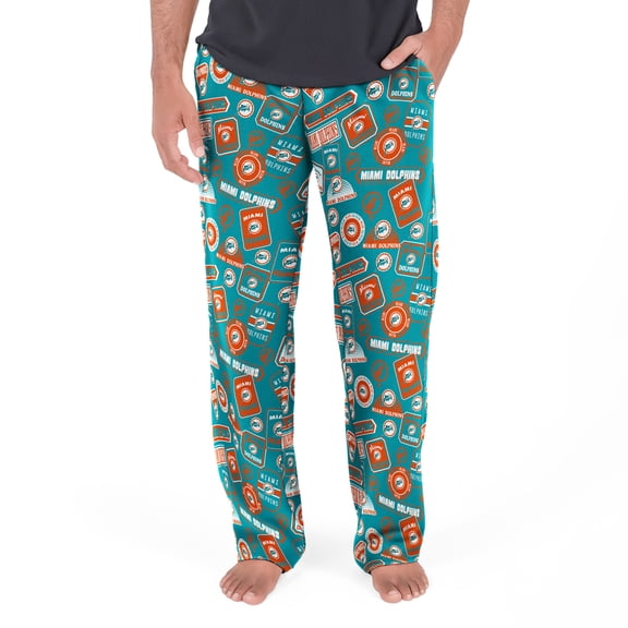 Men's Concepts Sport Aqua Miami Dolphins Throwback Logo Grady Sleep Pants