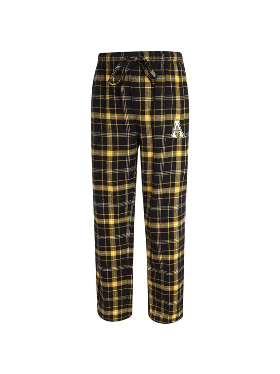 Men's Concepts Sport Black/Gold Appalachian State Mountaineers Ultimate Flannel Pants