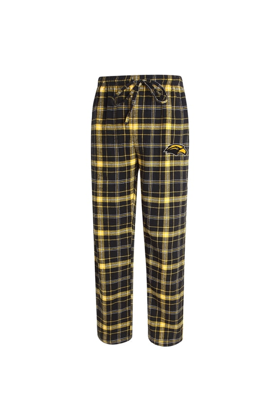 Men's Concepts Sport Black/Gold Southern Miss Golden Eagles Ultimate Flannel Pants