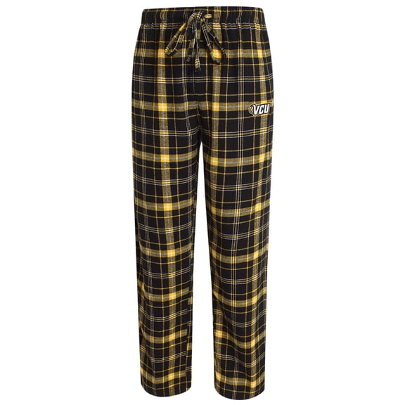 Men's Concepts Sport Black/Gold VCU Rams Ultimate Flannel Pants