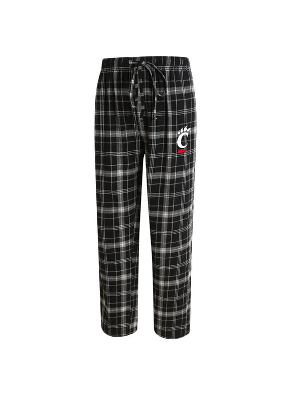 Men's Concepts Sport Black/Gray Cincinnati Bearcats Ultimate Flannel Pants