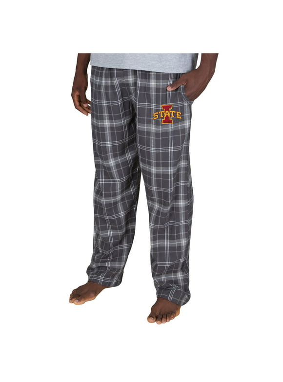 Men's Concepts Sport Black/Gray Iowa State Cyclones Ultimate Flannel Pants