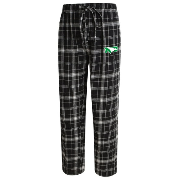 Men's Concepts Sport Black/Gray North Dakota Ultimate Flannel Pants