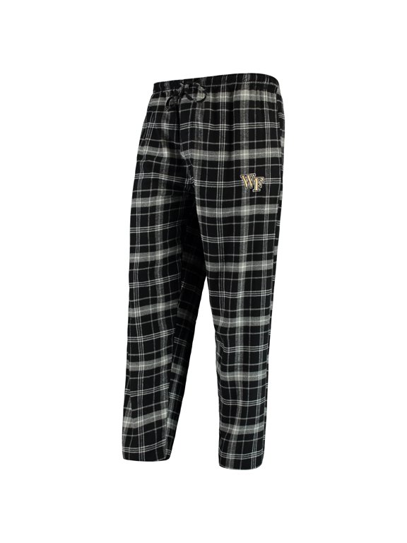 Men's Concepts Sport Black/Gray Wake Forest Demon Deacons Ultimate Flannel Pants