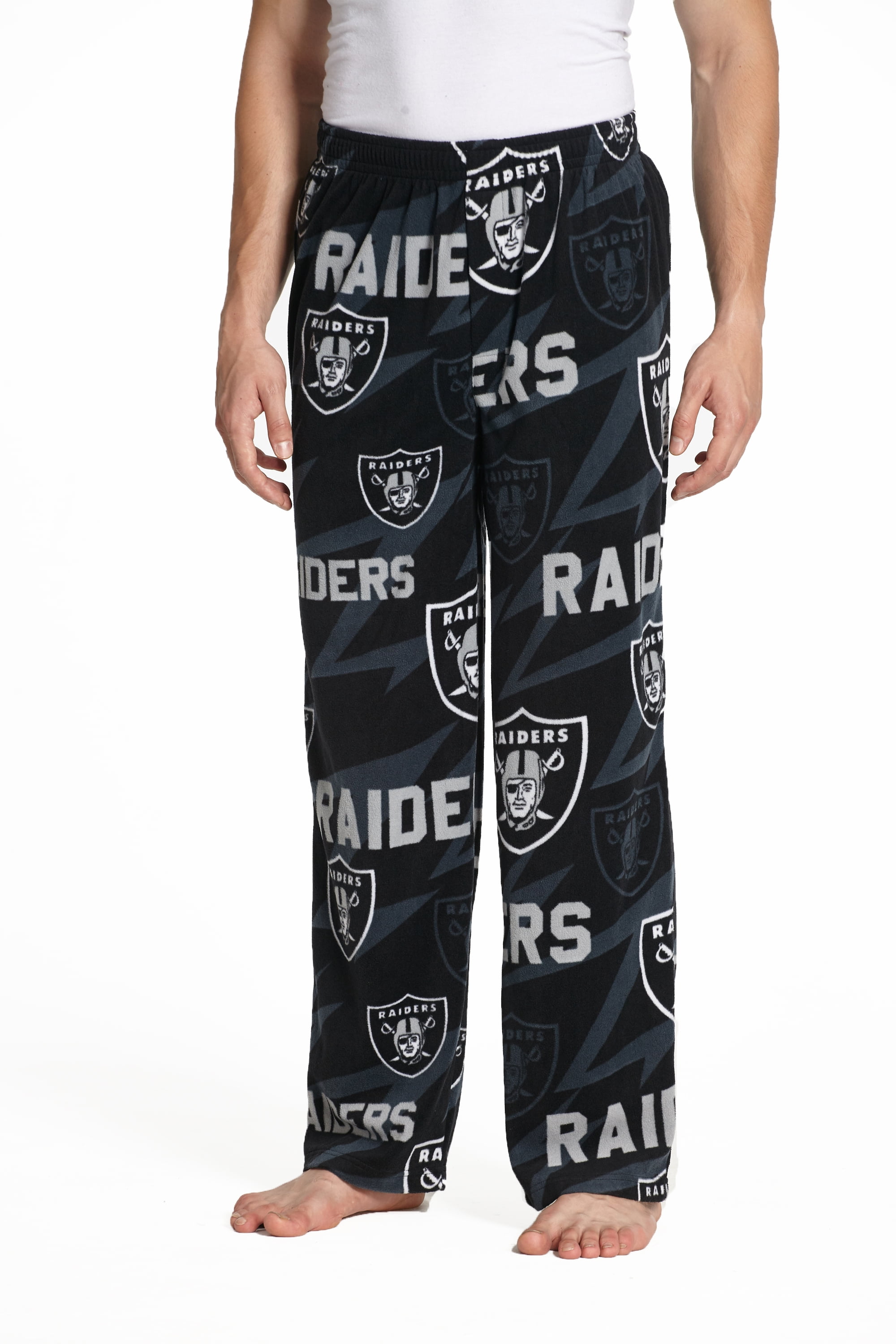 Men's Concepts Sport Black Las Vegas Raiders Primetime All Over Print  Fleece Pants 