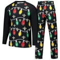 thumbnail image 1 of Men's Concepts Sport  Black New Orleans Saints Garland Knit Raglan Long Sleeve Top and Pants Set, 1 of 5