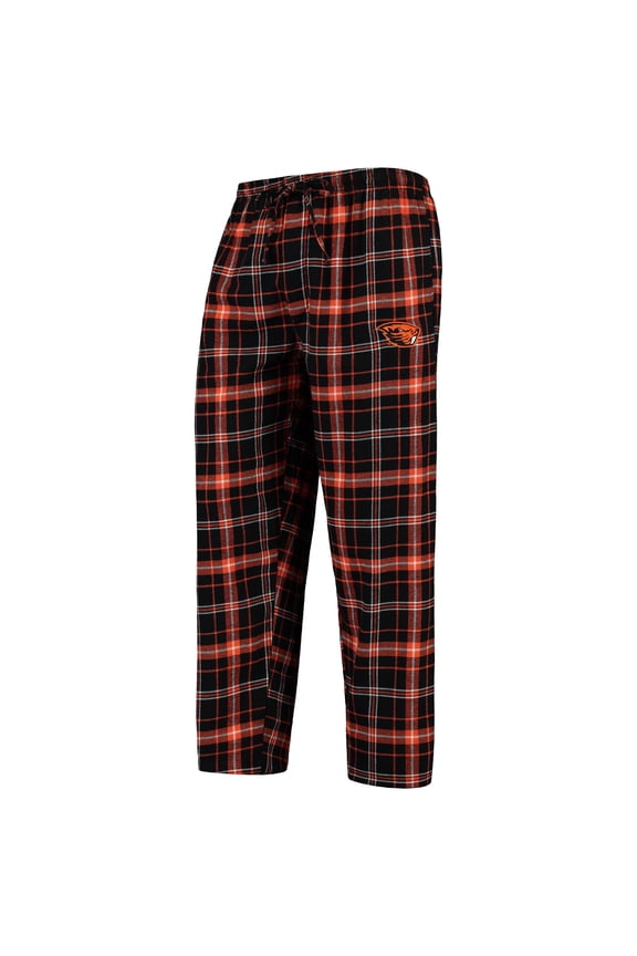 Men's Concepts Sport Black/Orange Oregon State Beavers Ultimate Flannel Pants