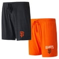 thumbnail image 1 of Men's Concepts Sport Black/Orange San Francisco Giants Two-Pack Meter Sleep Shorts, 1 of 1