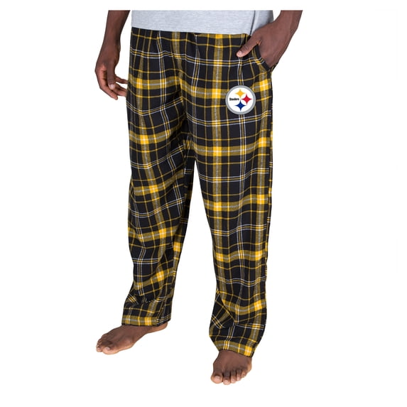 Men's-Concepts Sport Black Pittsburgh Steelers Ultimate Plaid Flannel Pants