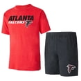 thumbnail image 1 of Men's Concepts Sport Black/Red Atlanta Falcons Meter T-Shirt & Shorts Sleep Set, 1 of 3