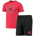 thumbnail image 1 of Men's Concepts Sport Black/Red Toronto Raptors Top & Shorts Sleep Set, 1 of 5