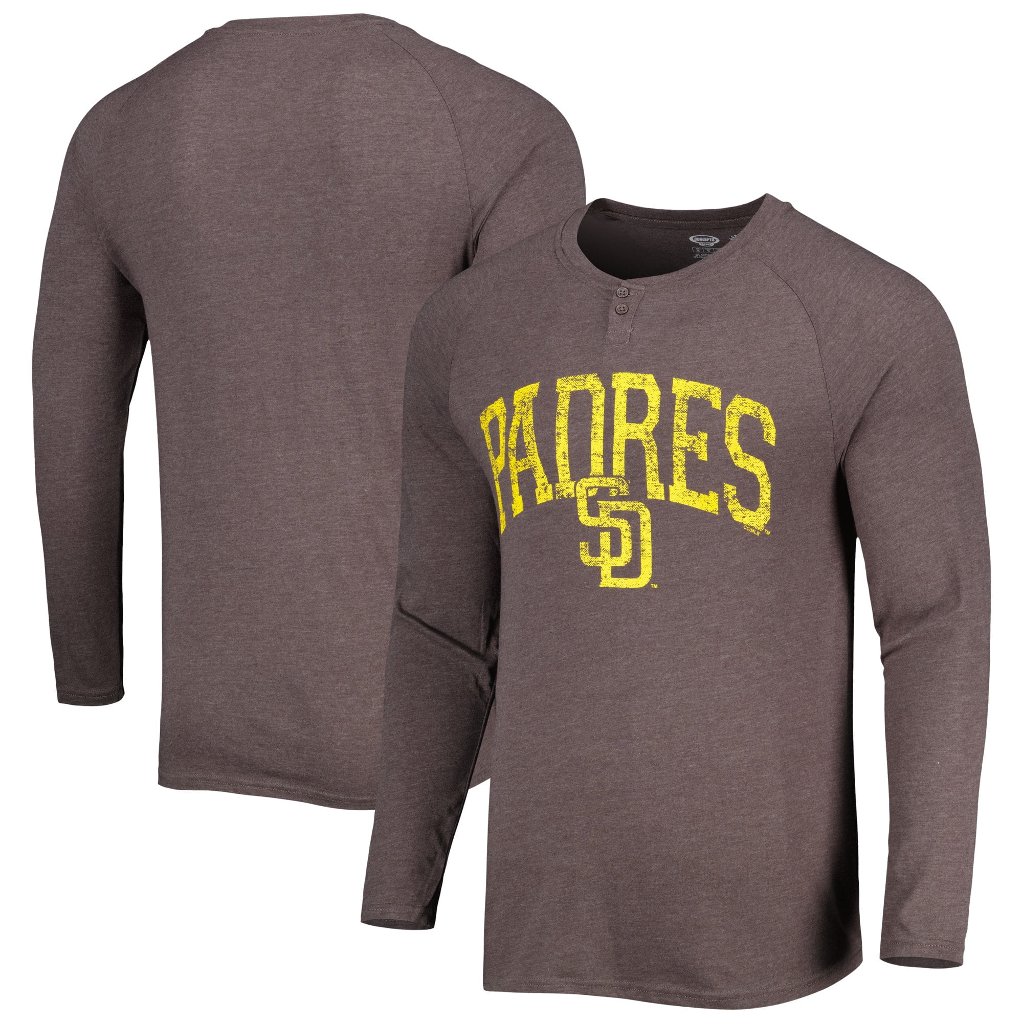 Men's Concepts Sport Brown San Diego Padres Inertia Raglan Long Sleeve