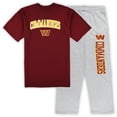 thumbnail image 1 of Men's Concepts Sport Burgundy/Heather Gray Washington Commanders Big & Tall Top & Pajama Pants Sleep Set, 1 of 3