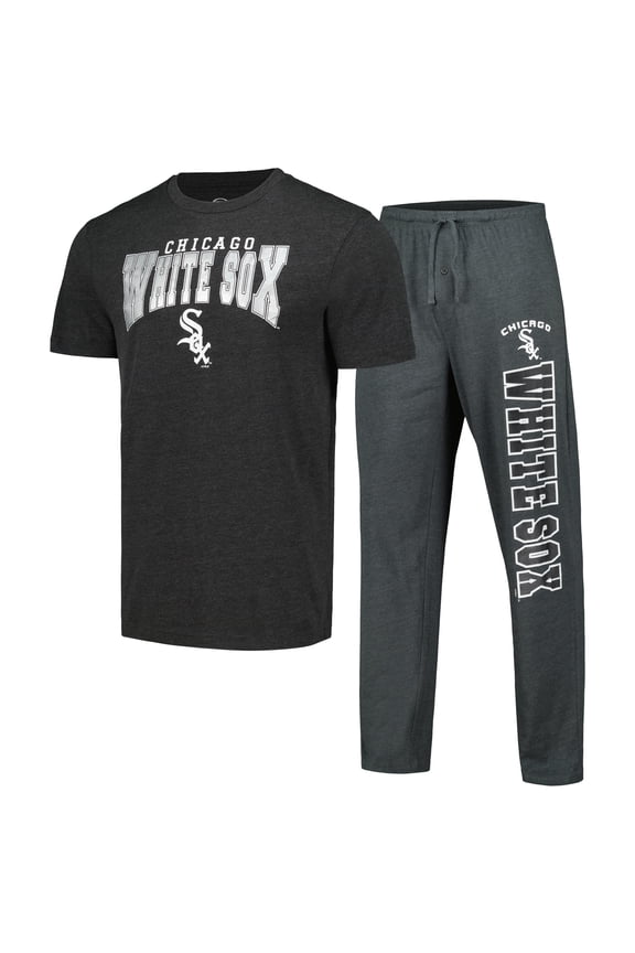 Men's Concepts Sport Charcoal/Black Chicago White Sox Meter Top & Pants Sleep Set