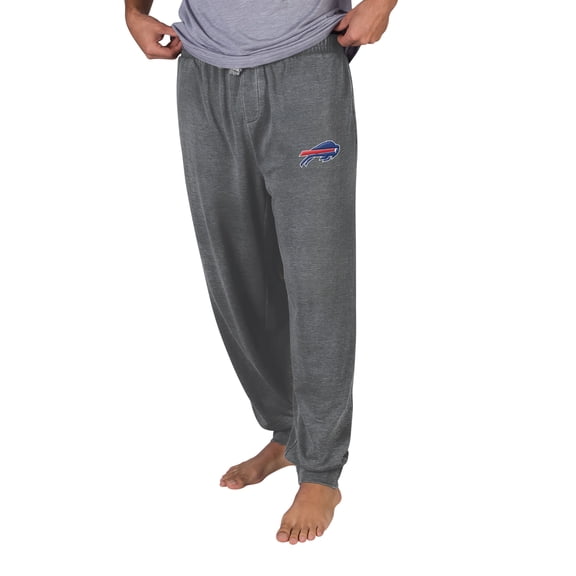 Men's Concepts Sport Charcoal Buffalo Bills Trackside Burnout Wash Cuffed-Leg Pants