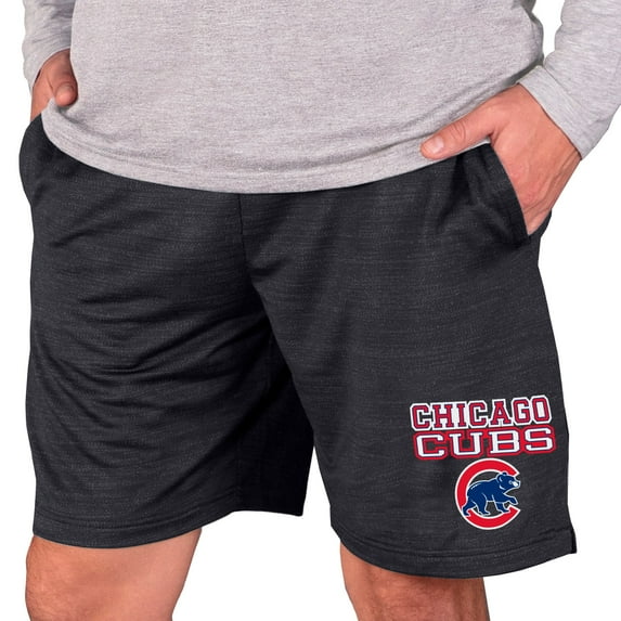 Men's Concepts Sport Charcoal Chicago Cubs Bullseye Knit Jam Shorts