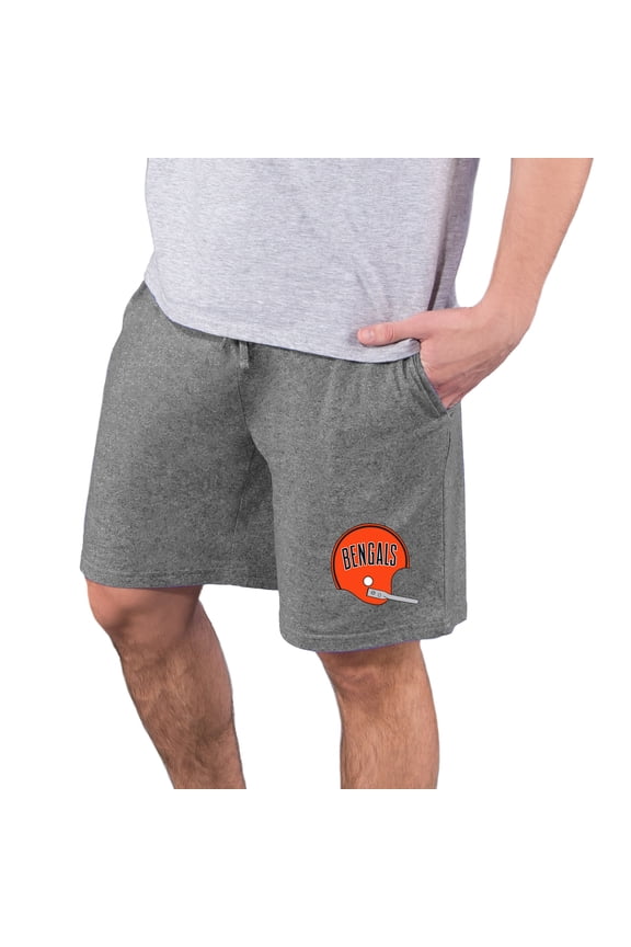Men's Concepts Sport Charcoal Cincinnati Bengals Quest Knit Jam Shorts