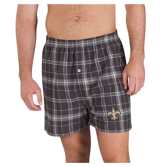 Men's Concepts Sport Charcoal/Gray New Orleans Saints Ultimate Flannel Boxers