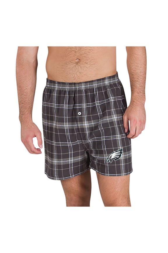 Men's Concepts Sport Charcoal/Gray Philadelphia Eagles Ultimate Flannel Boxers