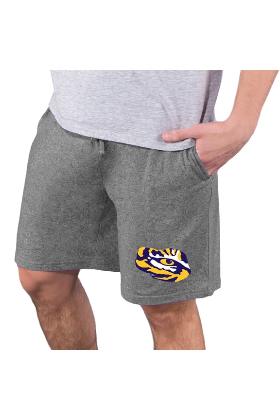 Men's Concepts Sport Charcoal LSU Tigers Quest Knit Jam Shorts