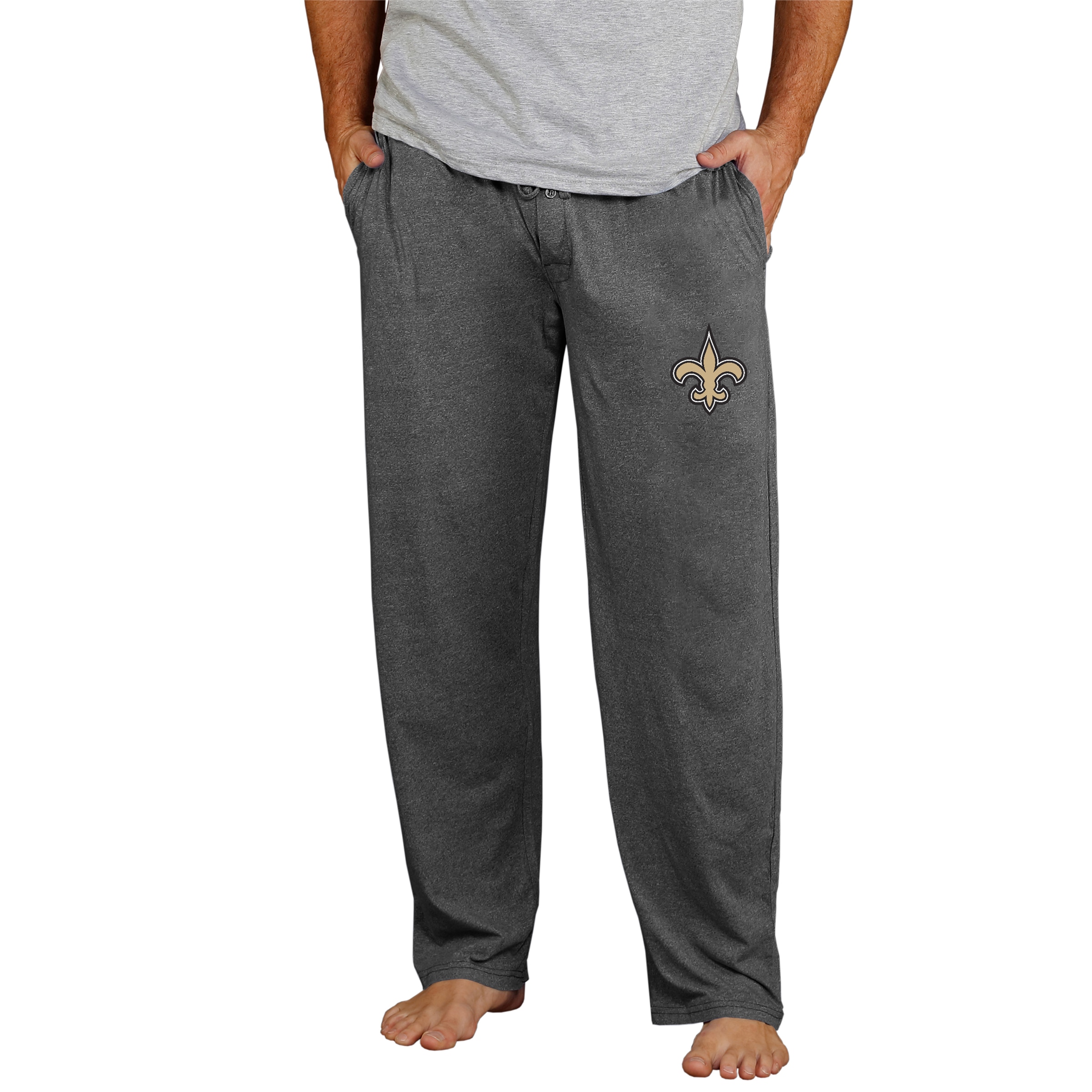 Men's Concepts Sport Charcoal New Orleans Saints Lightweight Quest Knit Sleep Pants - image 1 of 1
