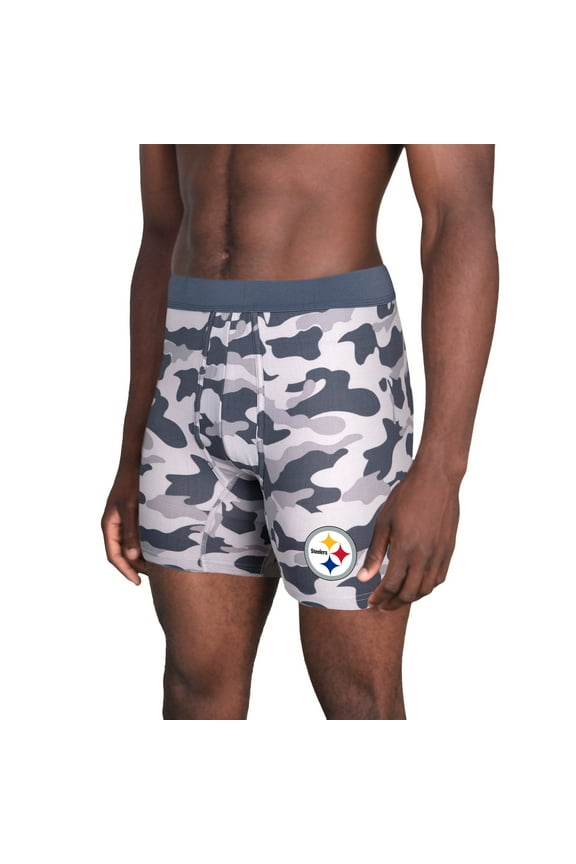 Men's Concepts Sport Charcoal Pittsburgh Steelers Invincible Knit Boxer Brief