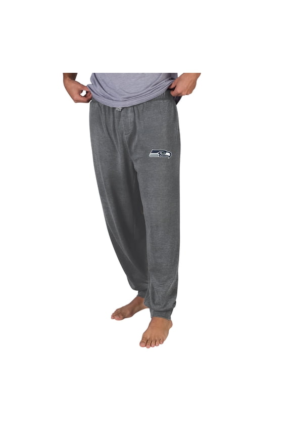 Men's Concepts Sport Charcoal Seattle Seahawks Trackside Burnout Wash Cuffed-Leg Pants