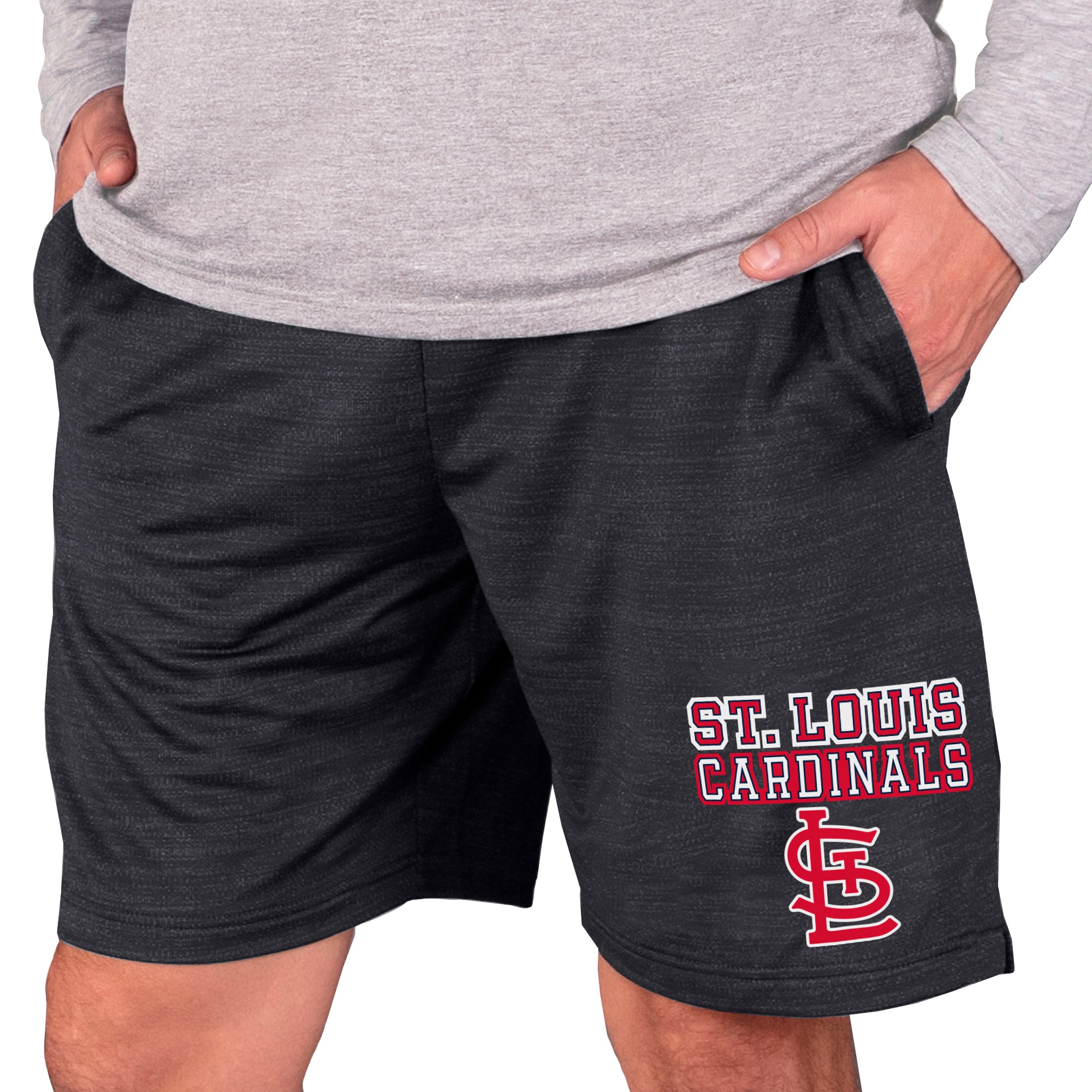 Men's Concepts Sport Charcoal St. Louis Cardinals Bullseye Knit Jam Shorts - image 1 of 1