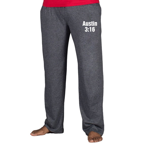 Men's Concepts Sport Charcoal "Stone Cold" Steve Austin Quest Knit Pants
