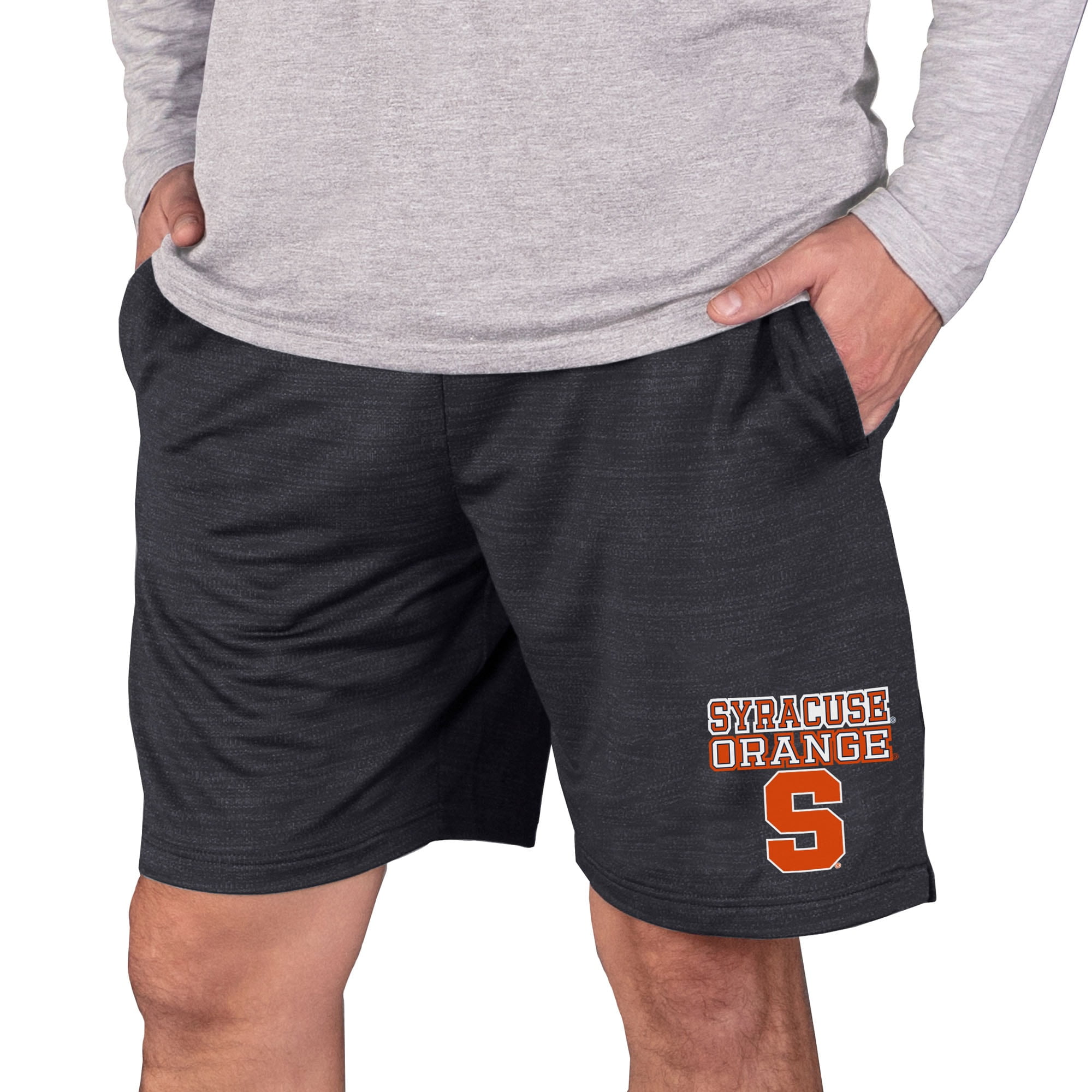 Men s Concepts Sport Charcoal Syracuse Orange Bullseye Knit Jam Shorts