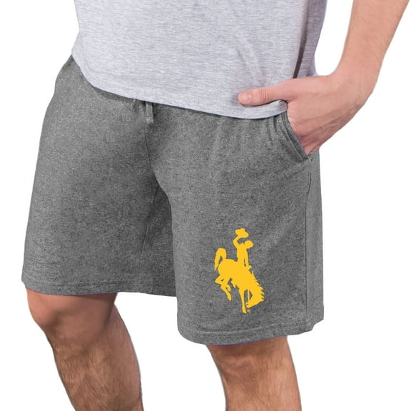 Men's Concepts Sport Charcoal Wyoming Cowboys Quest Knit Jam Shorts