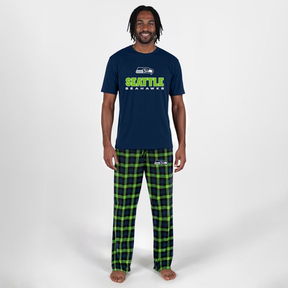 Men's Concepts Sport College Navy Seattle Seahawks Big & Tall Highland Sleep Set